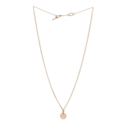 Hermes 18K Rose Gold Diamond Gambade Clou de Selle Necklace 3 of 6
