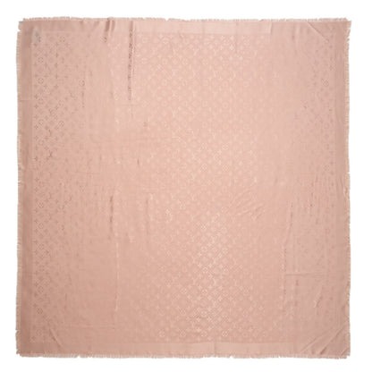 Louis Vuitton Silk Wool Monogram Shawl Natural 1 of 4