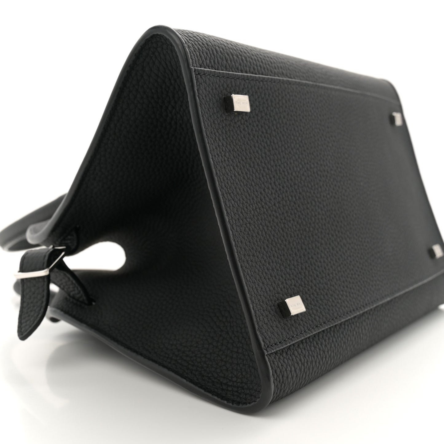Grained Calfskin Soft Margaux 10 Bag Black