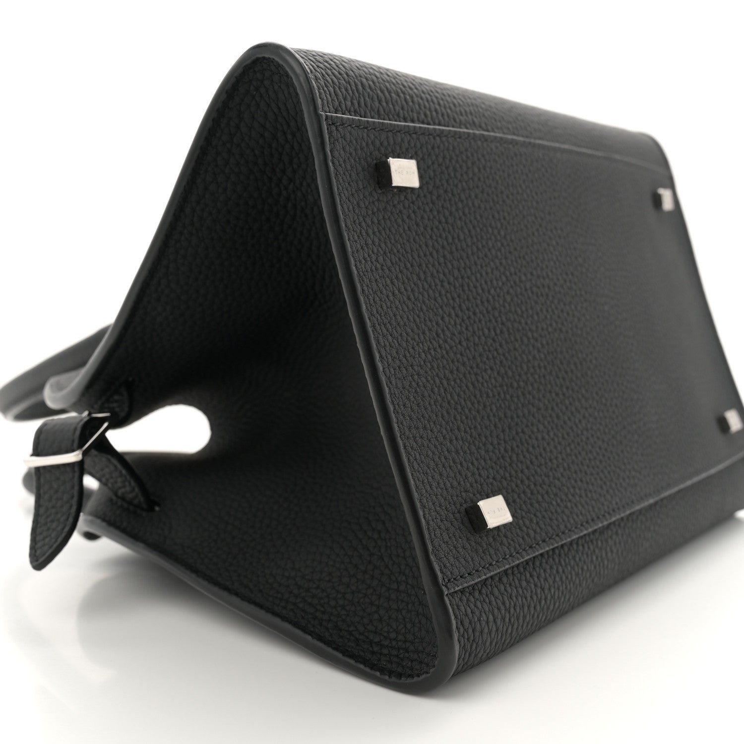 The Row Grained Calfskin Soft Margaux 10 Bag Black 8 of 9