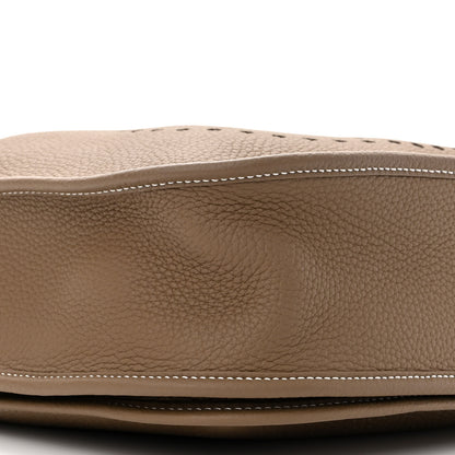 Hermes Taurillon Clemence Evelyne III GM Etoupe 9 of 10