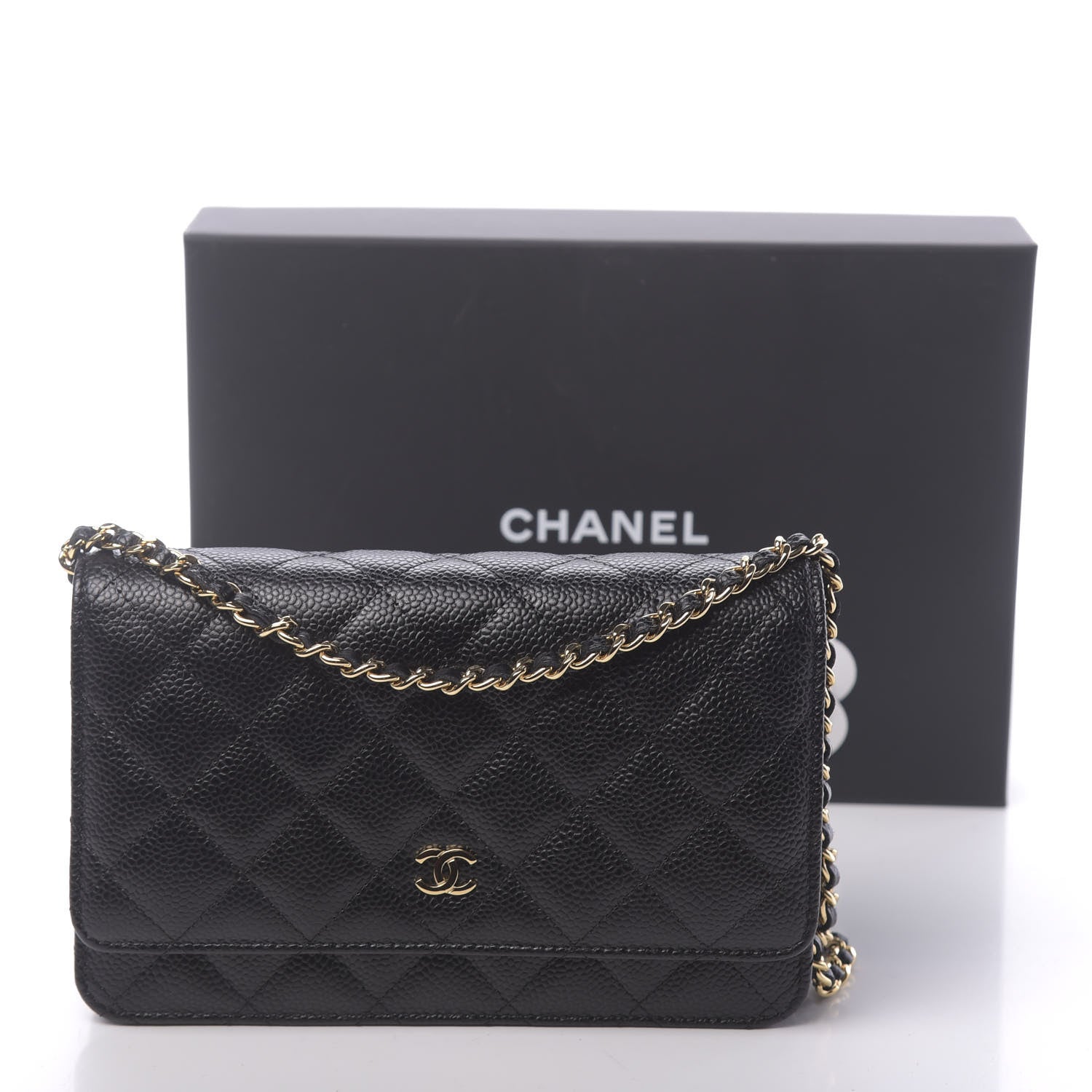 Chanel Caviar Quilted Wallet On Chain WOC Black 12 of 12