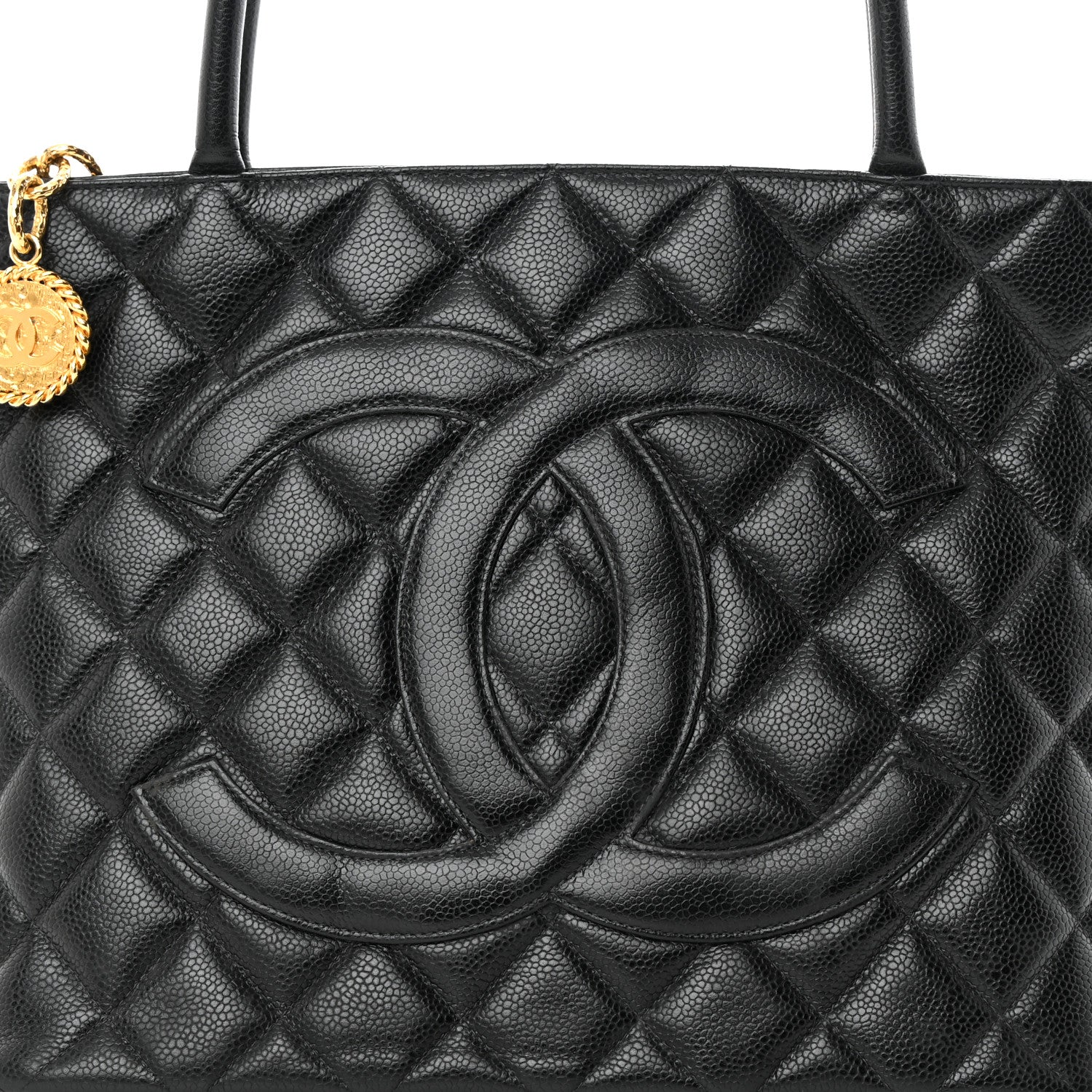 Chanel Caviar Quilted Medallion Tote Black 9 of 15
