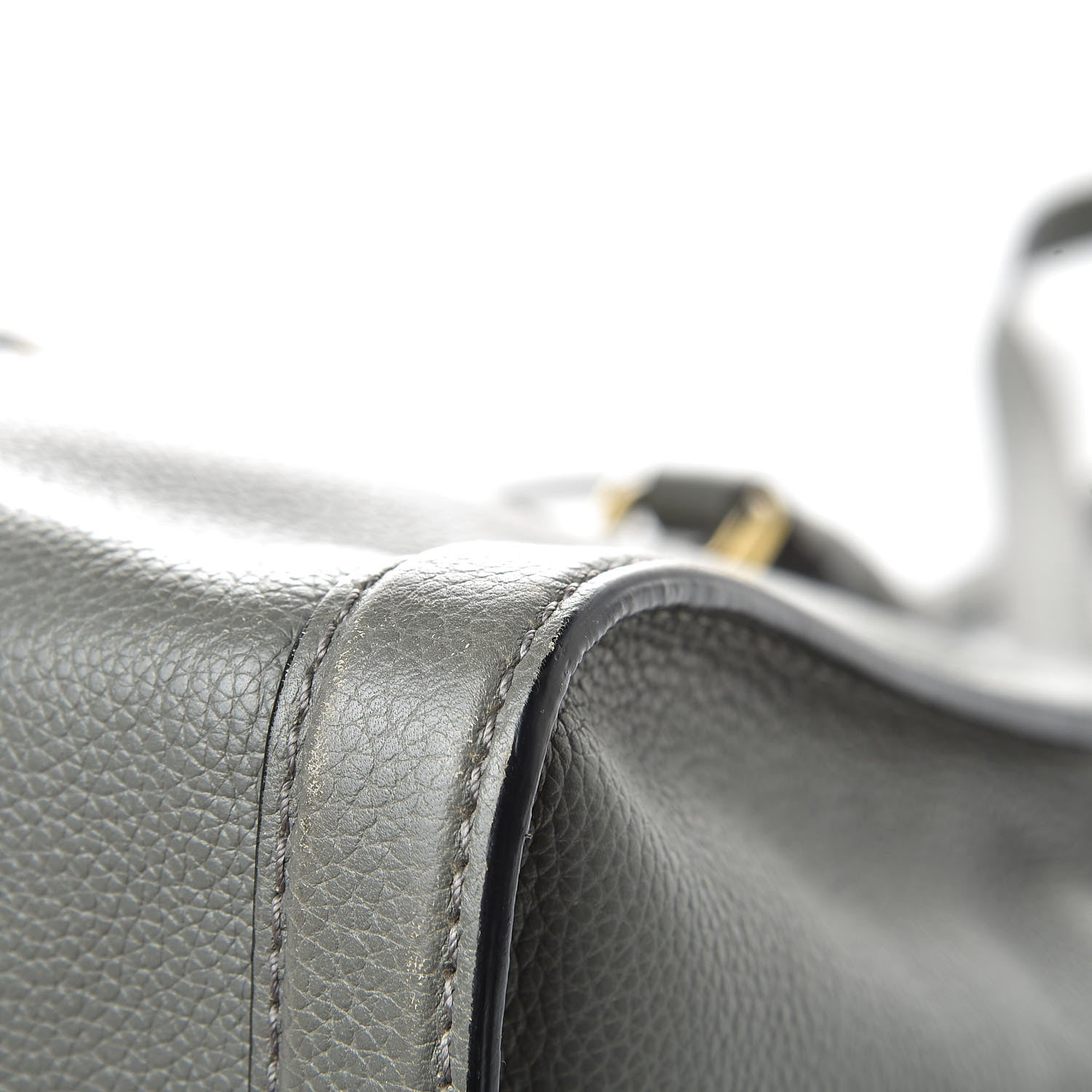 Alexander McQueen Pebbled Calfskin Small Skull Padlock Zip Around Tote Dark Grey 16 of 17