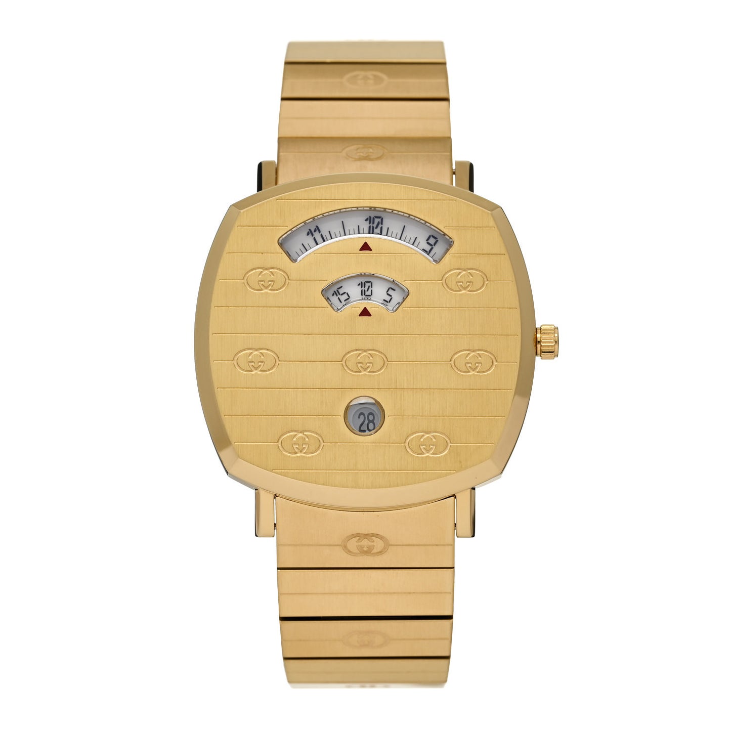 Stainless Steel 38mm Grip Quartz Watch Gold