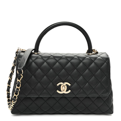 Chanel Caviar Quilted Small Coco Handle Flap Black 1 of 10