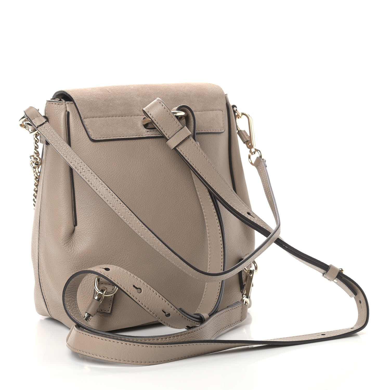 Chloe Suede Calfskin Medium Faye Backpack Motty Grey 3 of 10