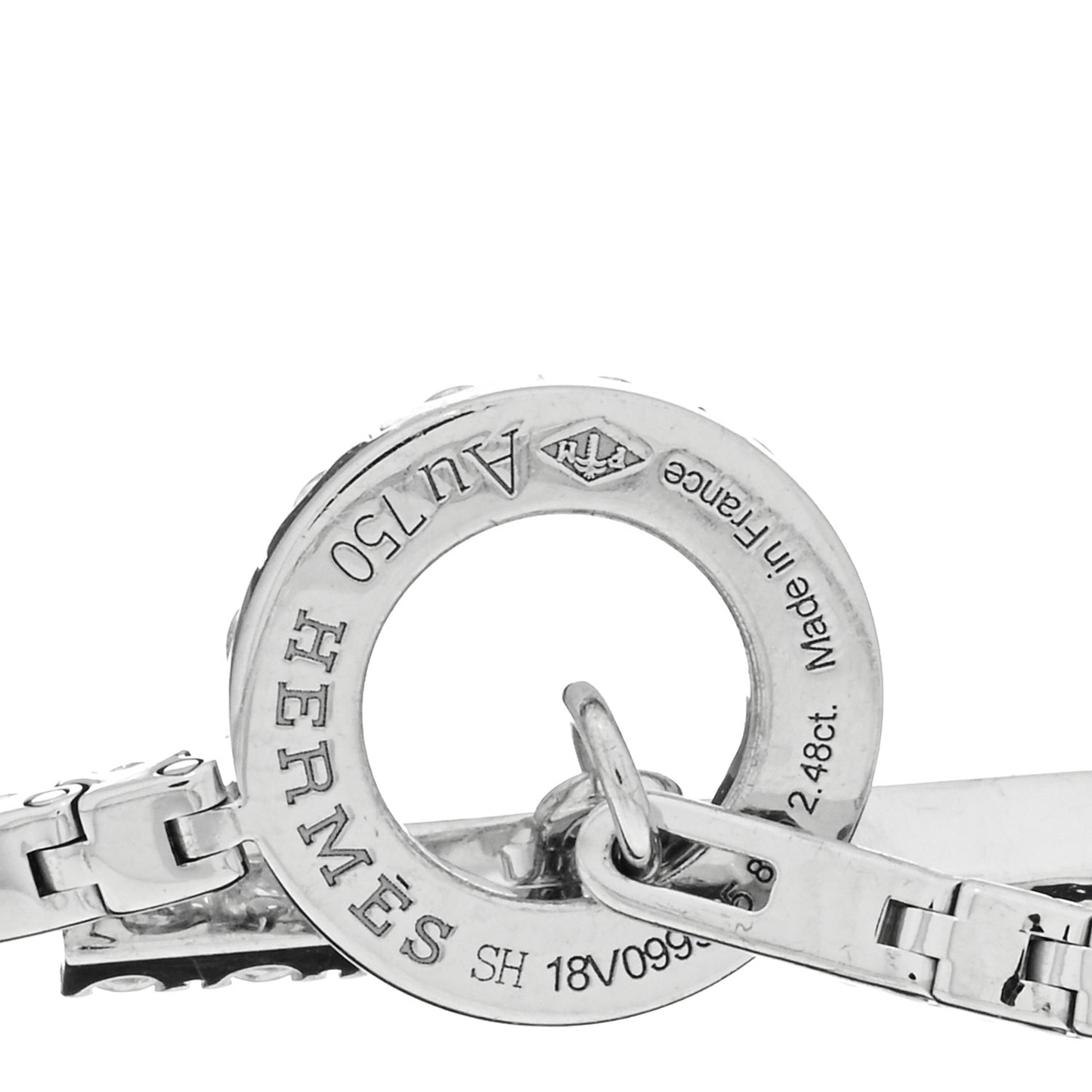 18K White Gold Diamond Finesse Link Bracelet SH