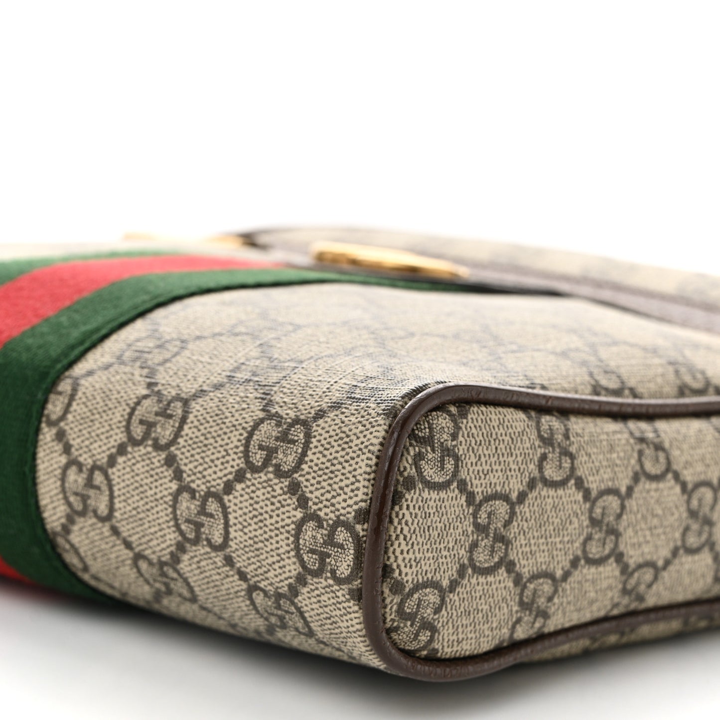 GG Supreme Monogram Web Small Ophidia Messenger Bag Brown