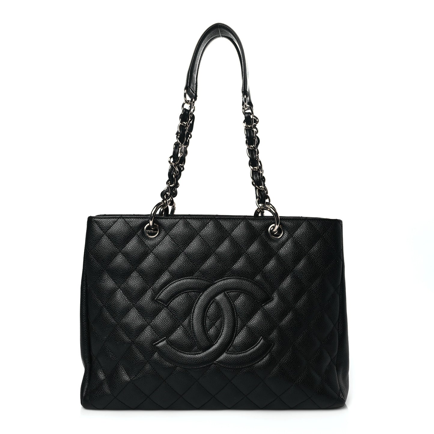 Caviar Quilted Grand Shopping Tote GST Black