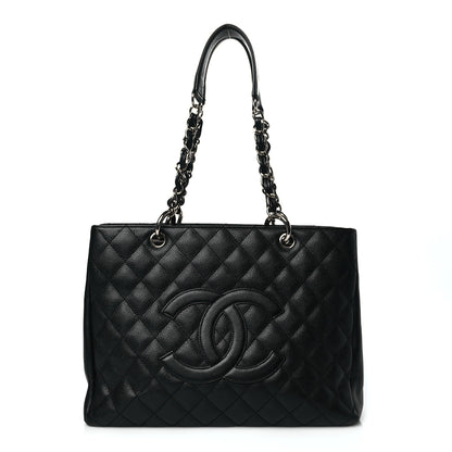 Chanel Caviar Quilted Grand Shopping Tote GST Black 1 of 12