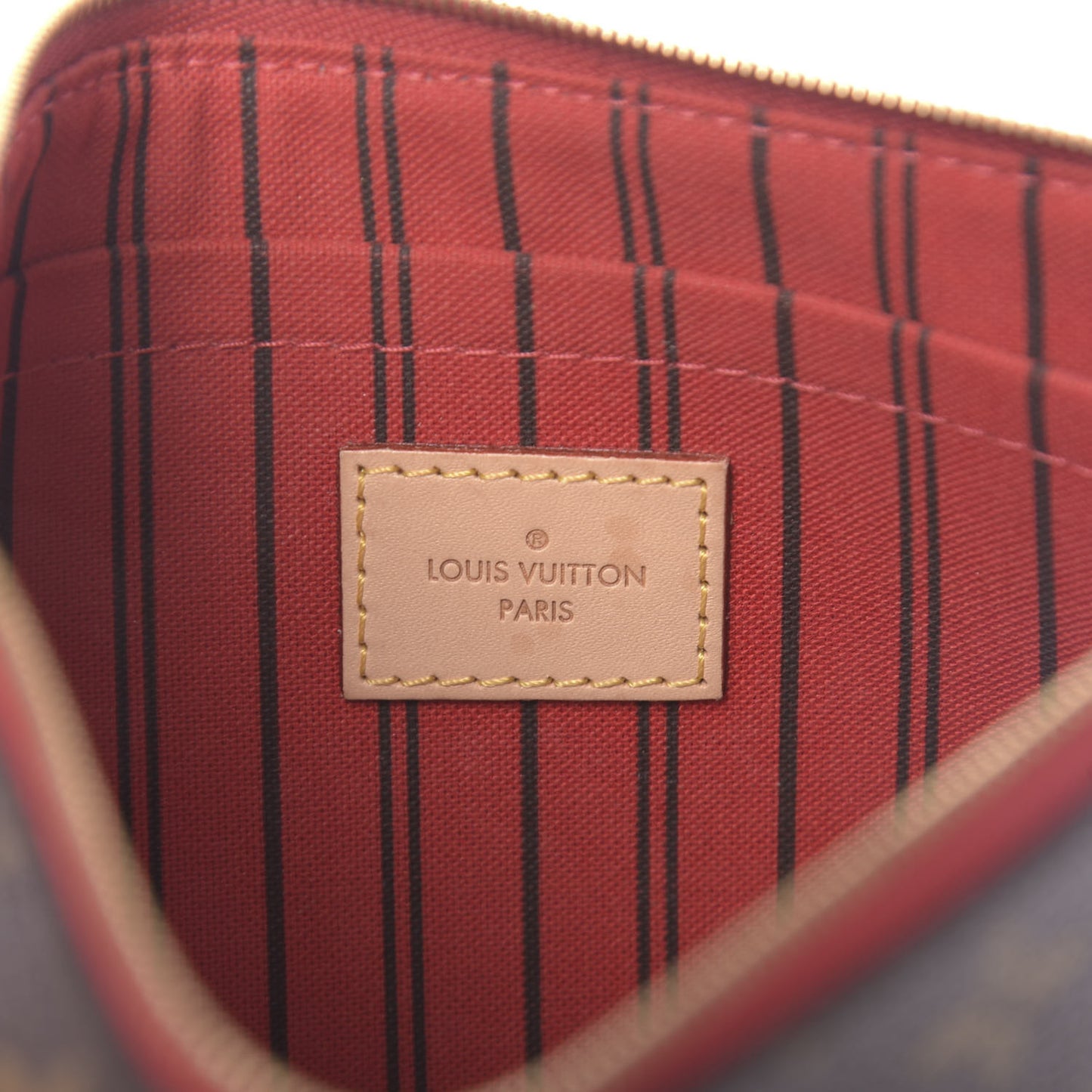 Monogram Neverfull MM GM Pochette Cherry