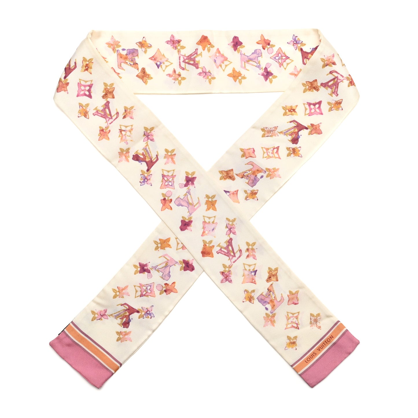 Silk Watercolor Aquarelle Bandeau White