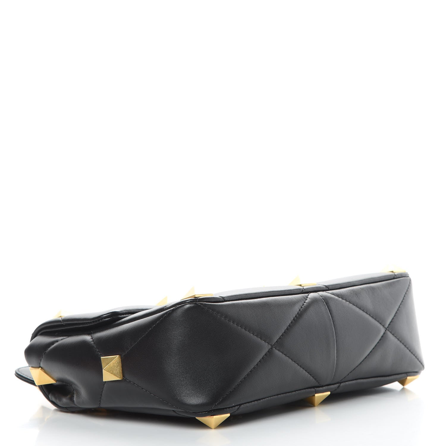 Valentino Garavani Nappa Large Roman Stud Shoulder Bag Black 4 of 10