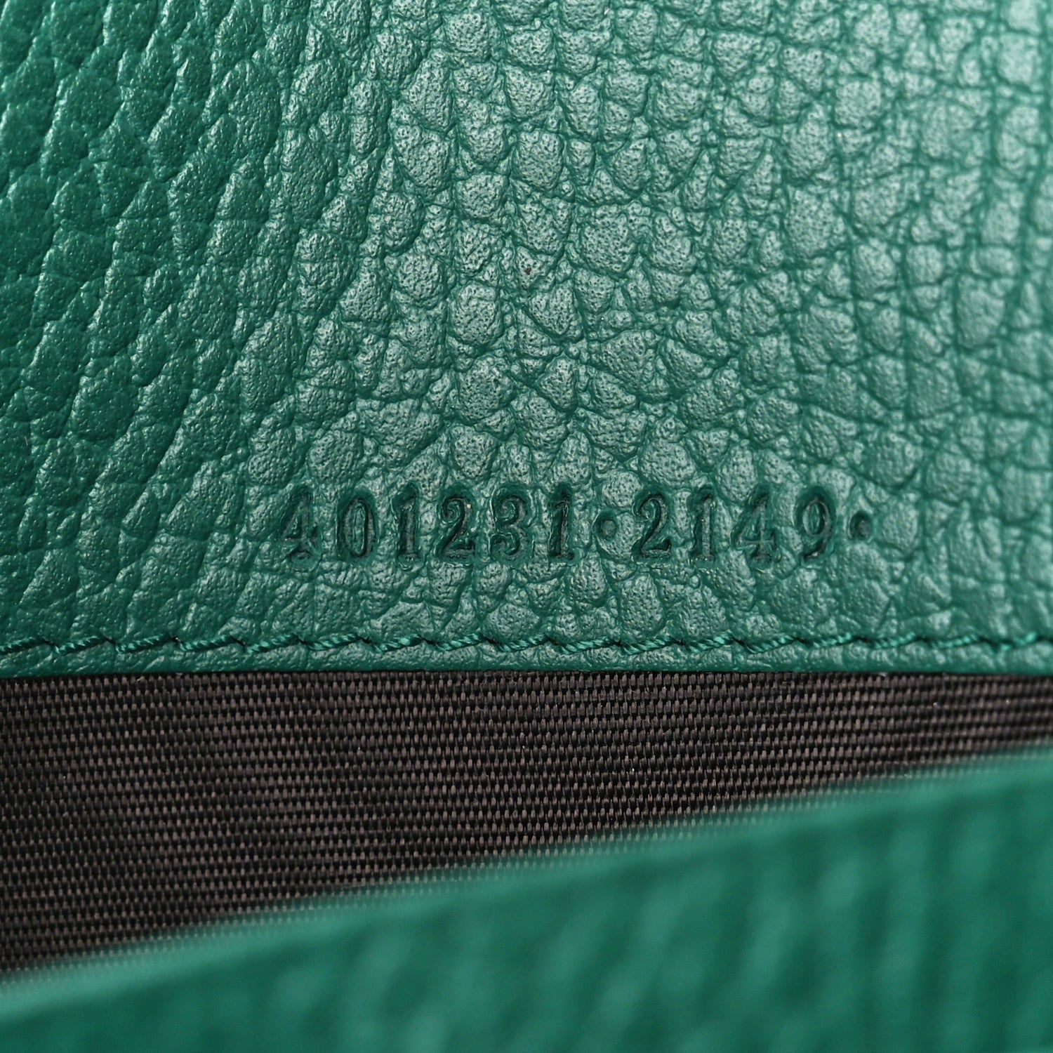 Gucci Calfskin Mini Dionysus Chain Wallet Emerald 6 of 11