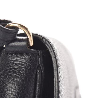 Gucci Pebbled Calfskin Medium Soho Flap Crossbody Black 16 of 17