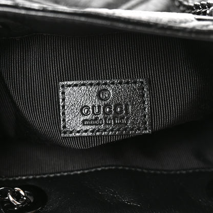Gucci Calfskin Matelasse Monochrome Nano GG Marmont Bucket Bag Black 5 of 10