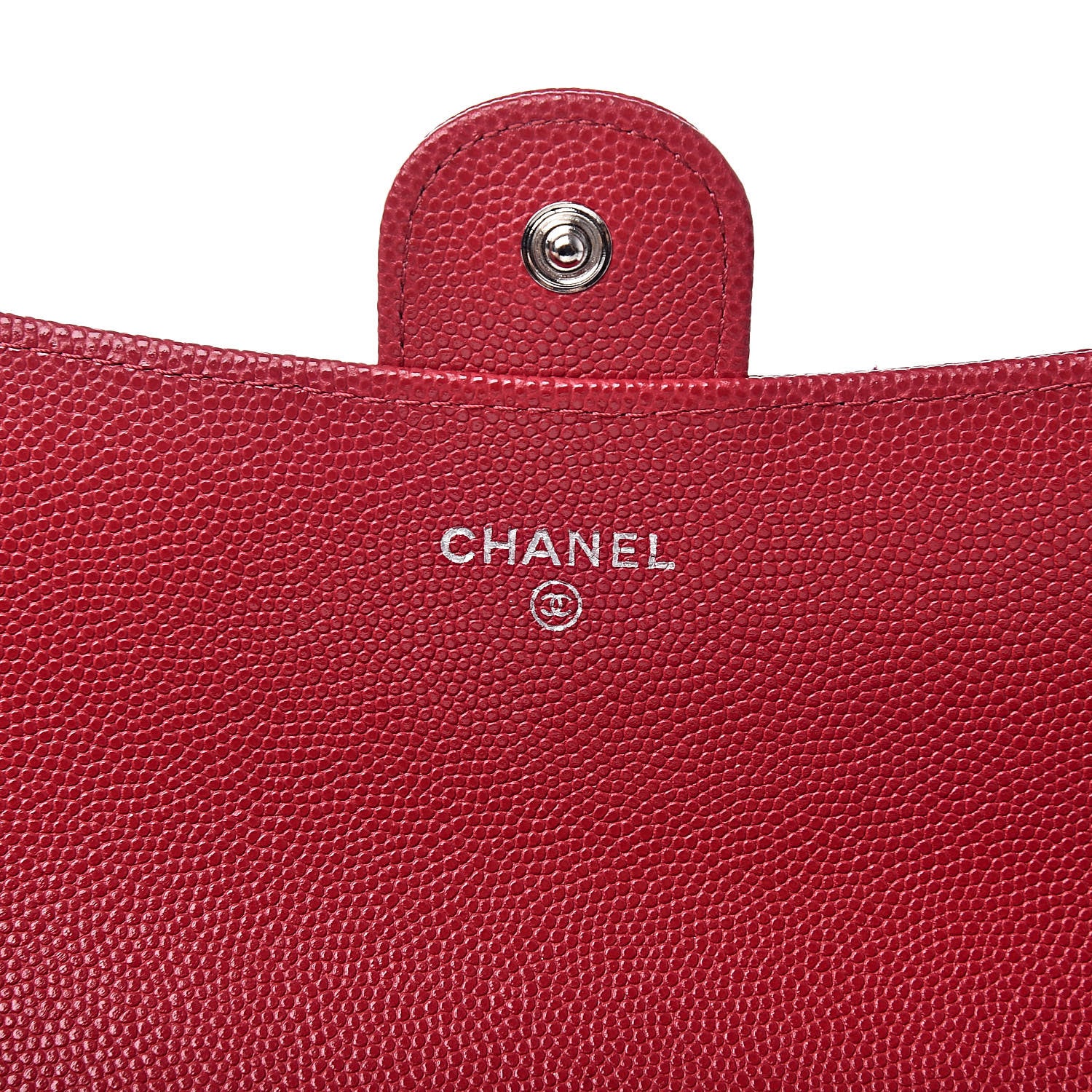 Chanel Caviar Quilted Large Gusset Flap Wallet Dark Red 6 of 8