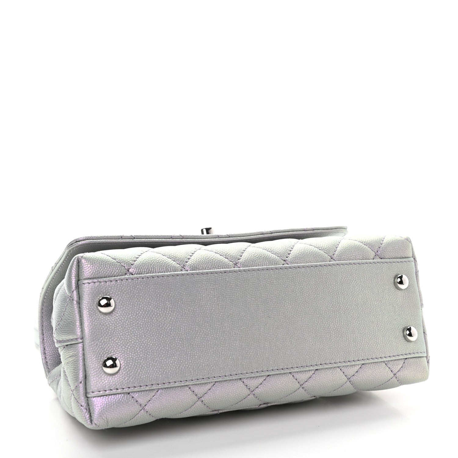 Chanel Iridescent Caviar Quilted Mini Coco Handle Flap Purple 4 of 9