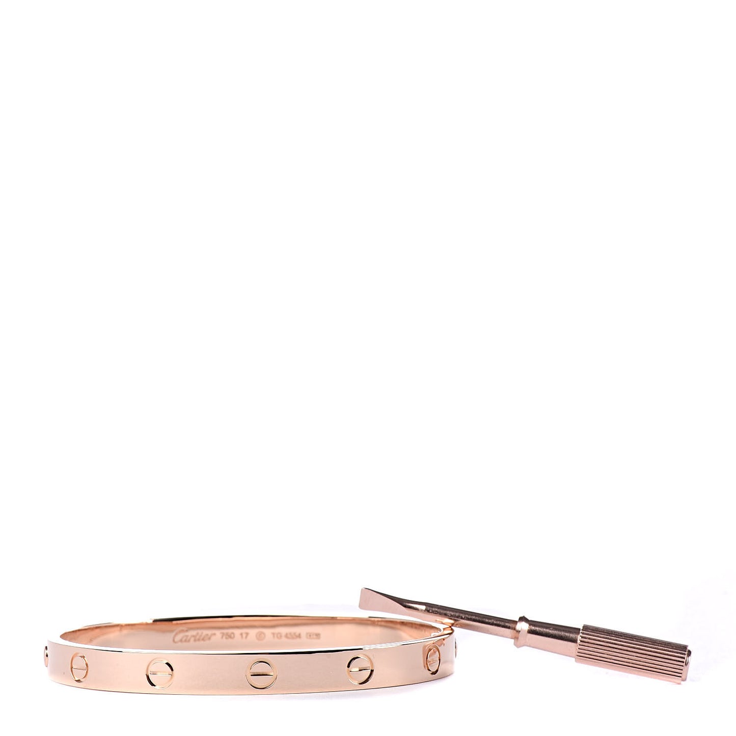 18K Pink Gold LOVE Bracelet 17