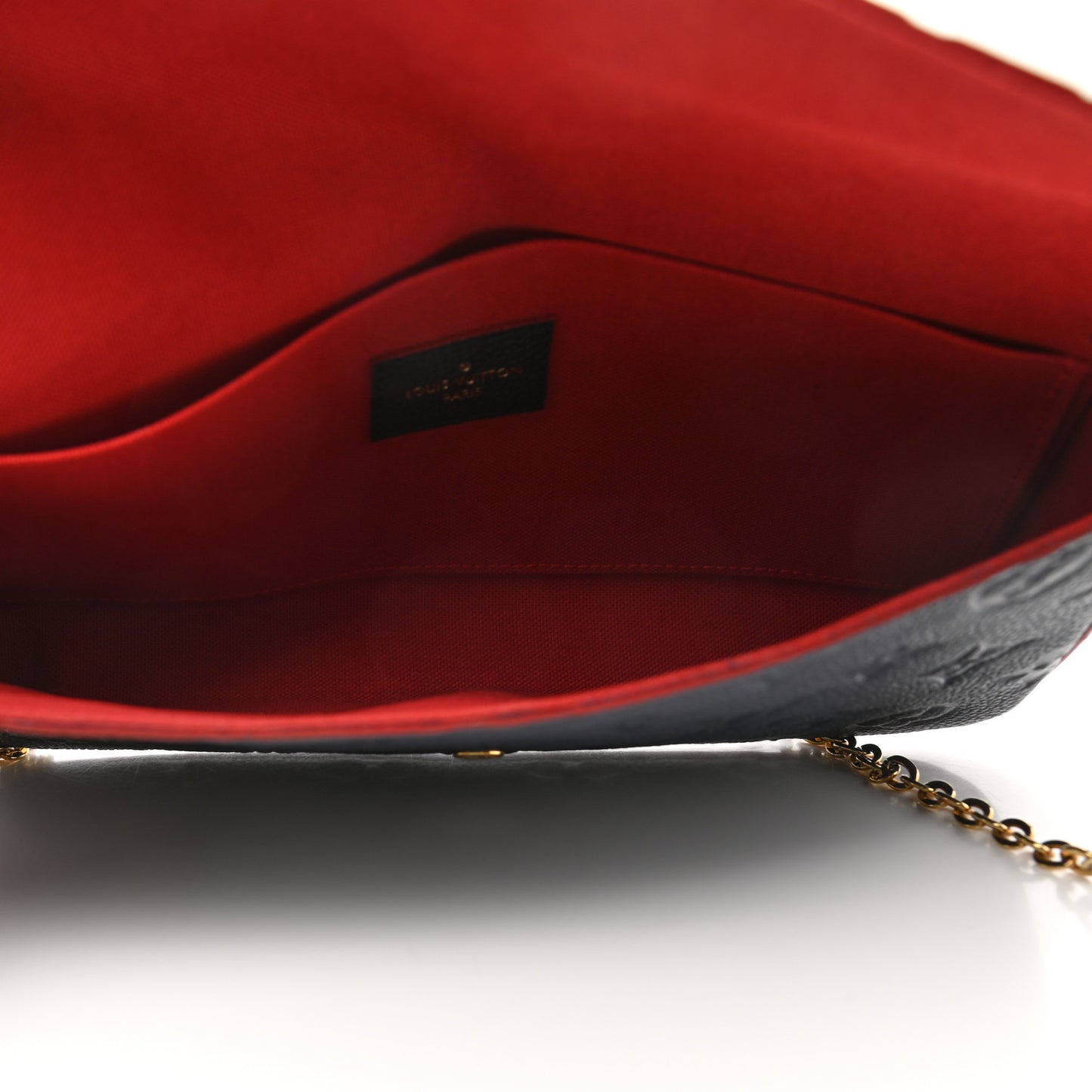 Empreinte Pochette Felicie Chain Wallet Marine Rouge