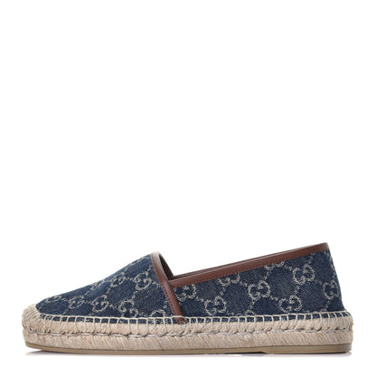 Gucci Denim GG Monogram Espadrilles 37 Blue Tea Cuir 1 of 9