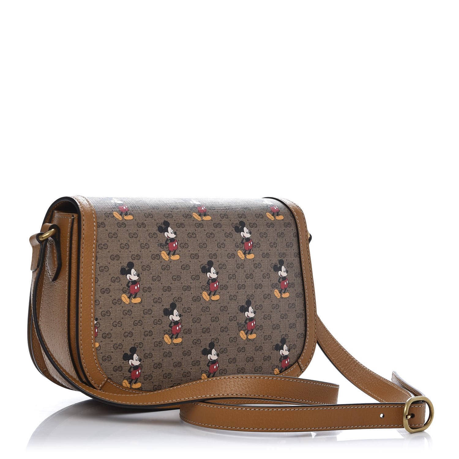 Gucci X DISNEY Mini Vintage GG Supreme Monogram Mickey Mouse Small Flap Messenger Bag Beige Vintage Sun Oil 3 of 11