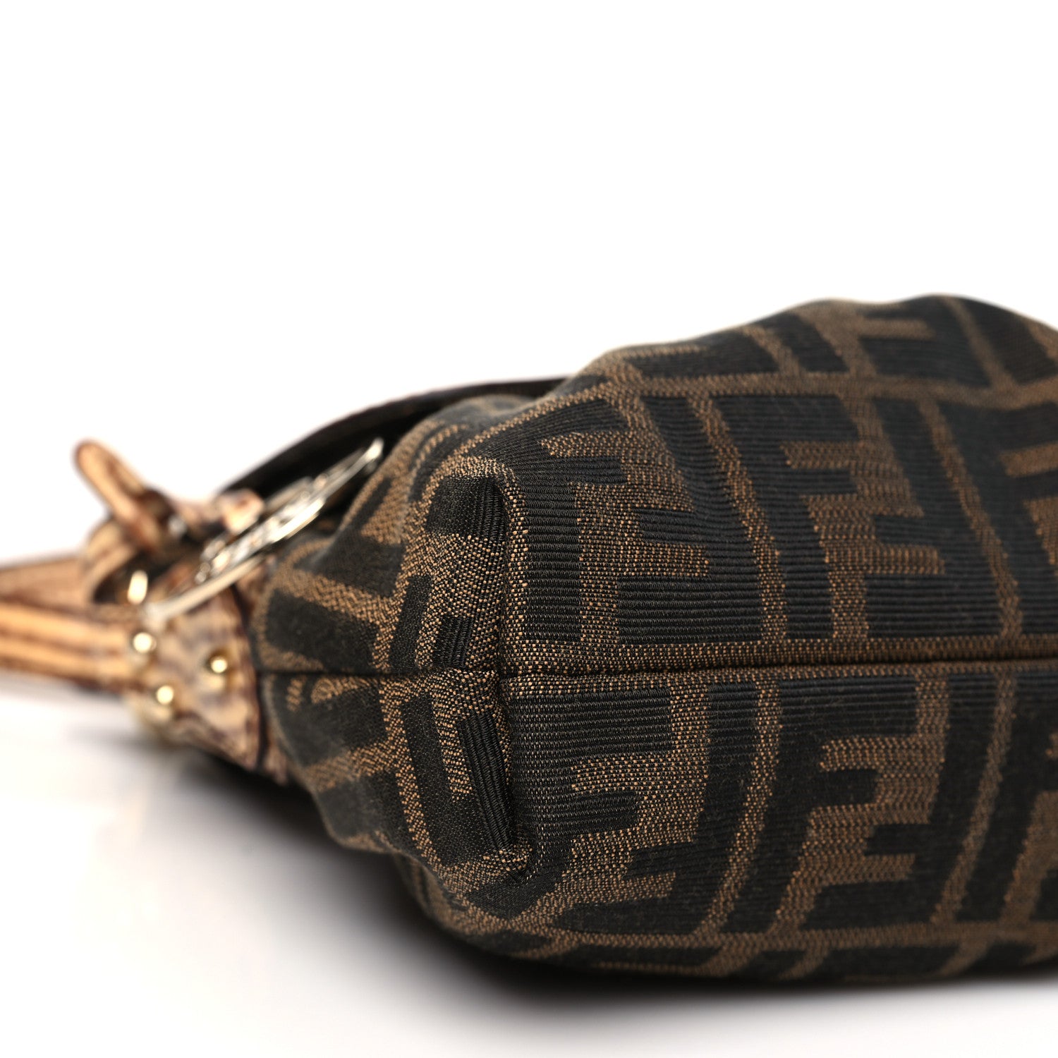 Fendi Zucca Cuoio Lucido Small Chef Shoulder Bag Tobacco Bois de Rose 8 of 9