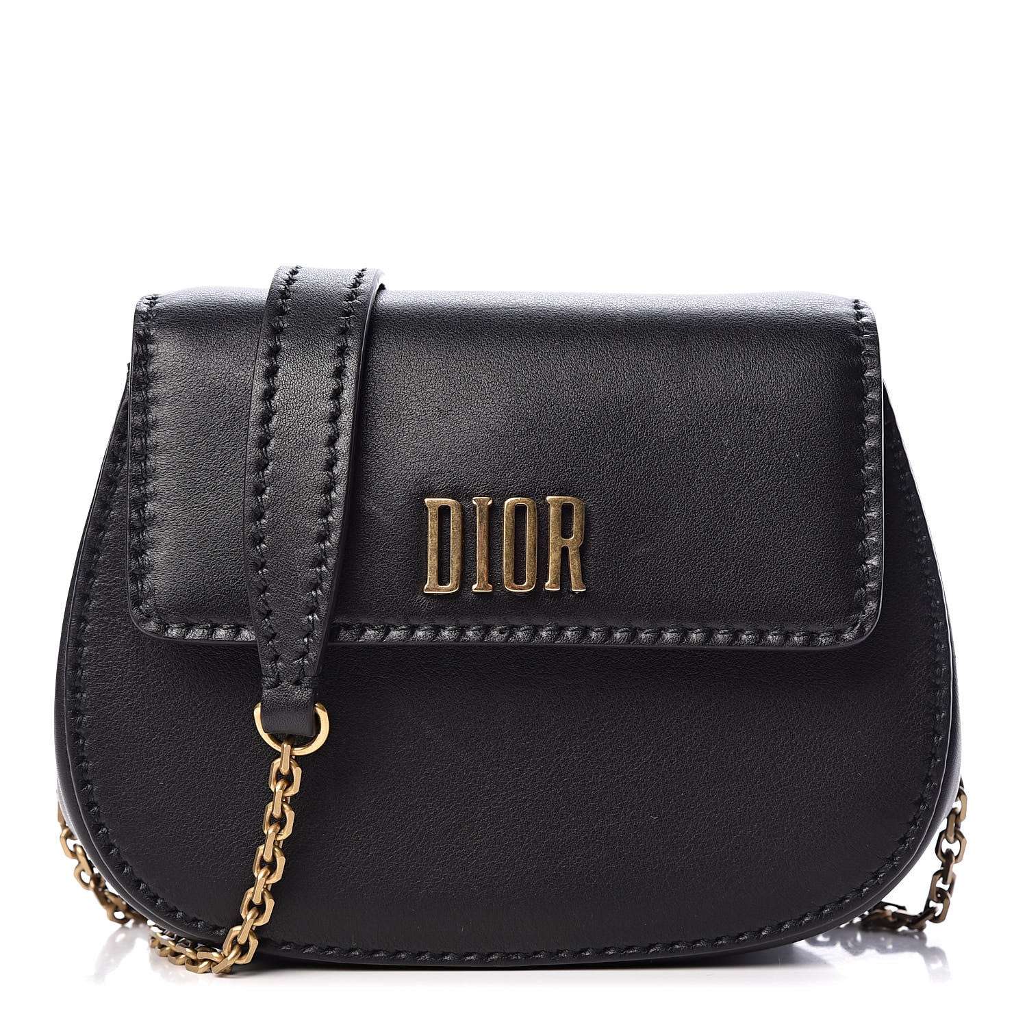 Christian Dior Calfskin Dio(r)evolution Clutch With Chain Black 1 of 9