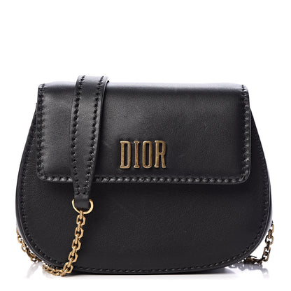 Christian Dior Calfskin Dio(r)evolution Clutch With Chain Black 1 of 9