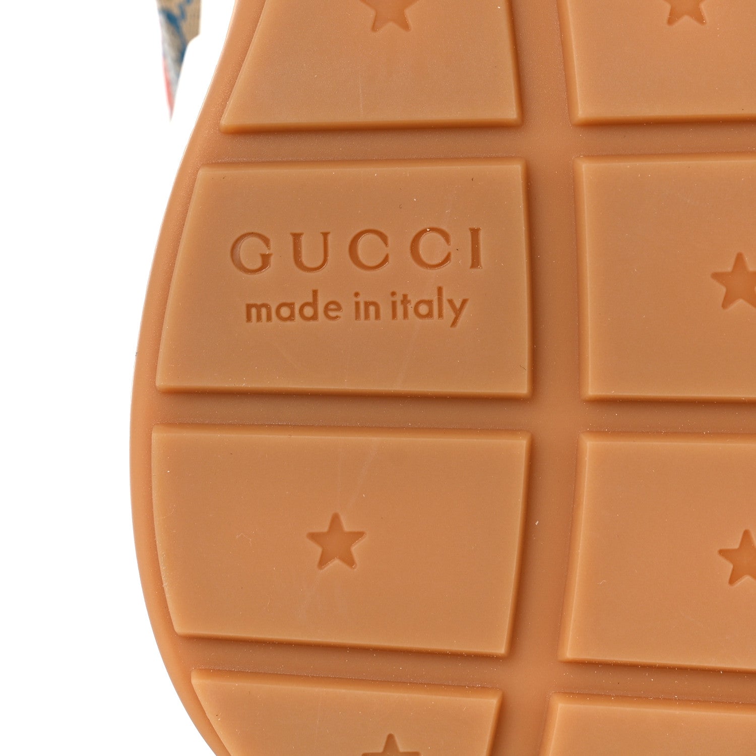 Gucci Monogram Multicolor Mens Rhyton Sneakers 8 Yellow Blue Great White Tabasco 7 of 9