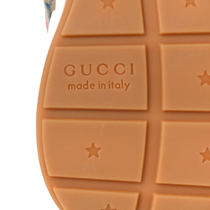 Gucci Monogram Multicolor Mens Rhyton Sneakers 8 Yellow Blue Great White Tabasco 7 of 9