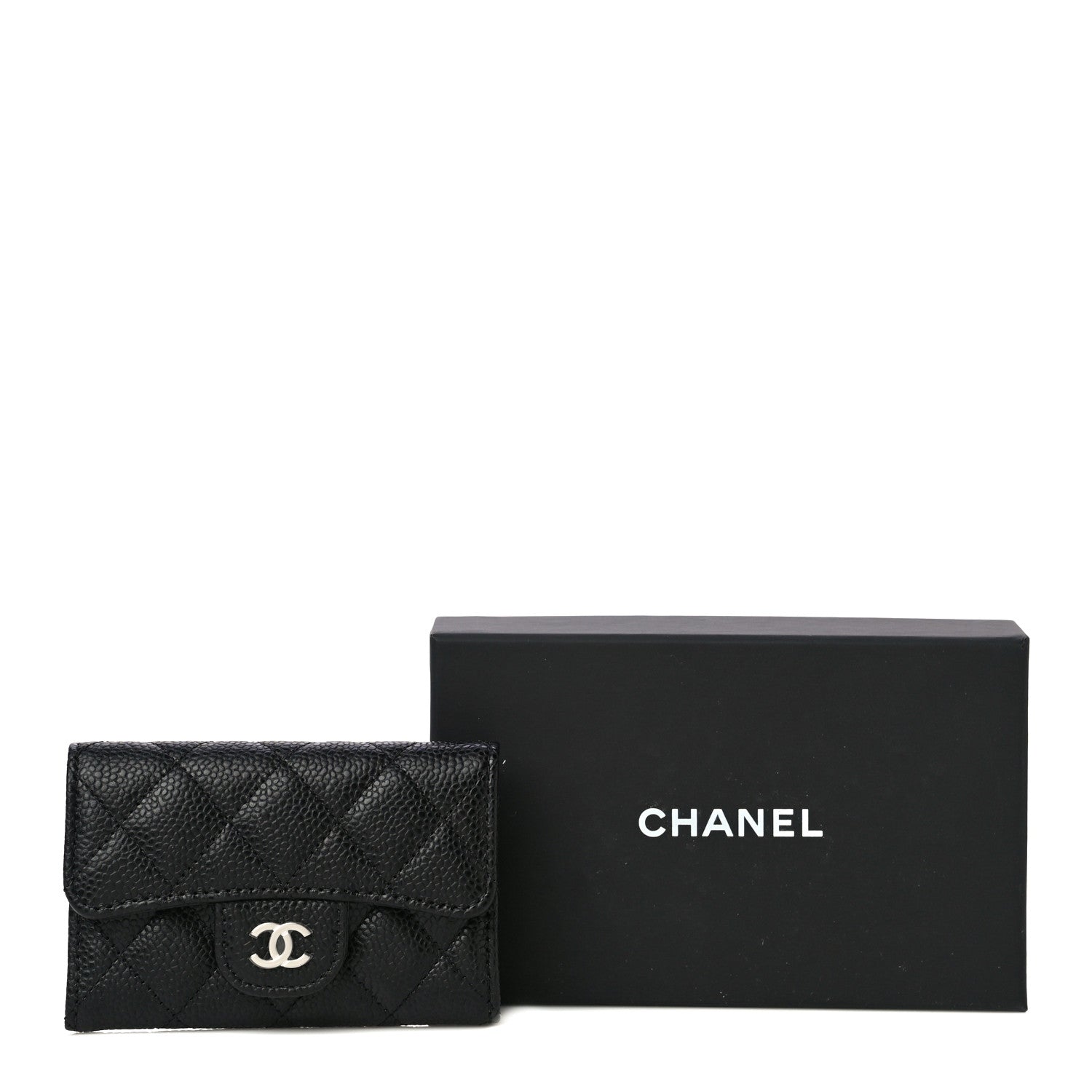 Chanel Caviar Quilted Flap Card Holder Wallet Black 12 of 12