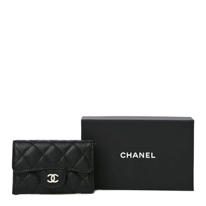 Chanel Caviar Quilted Flap Card Holder Wallet Black 12 of 12