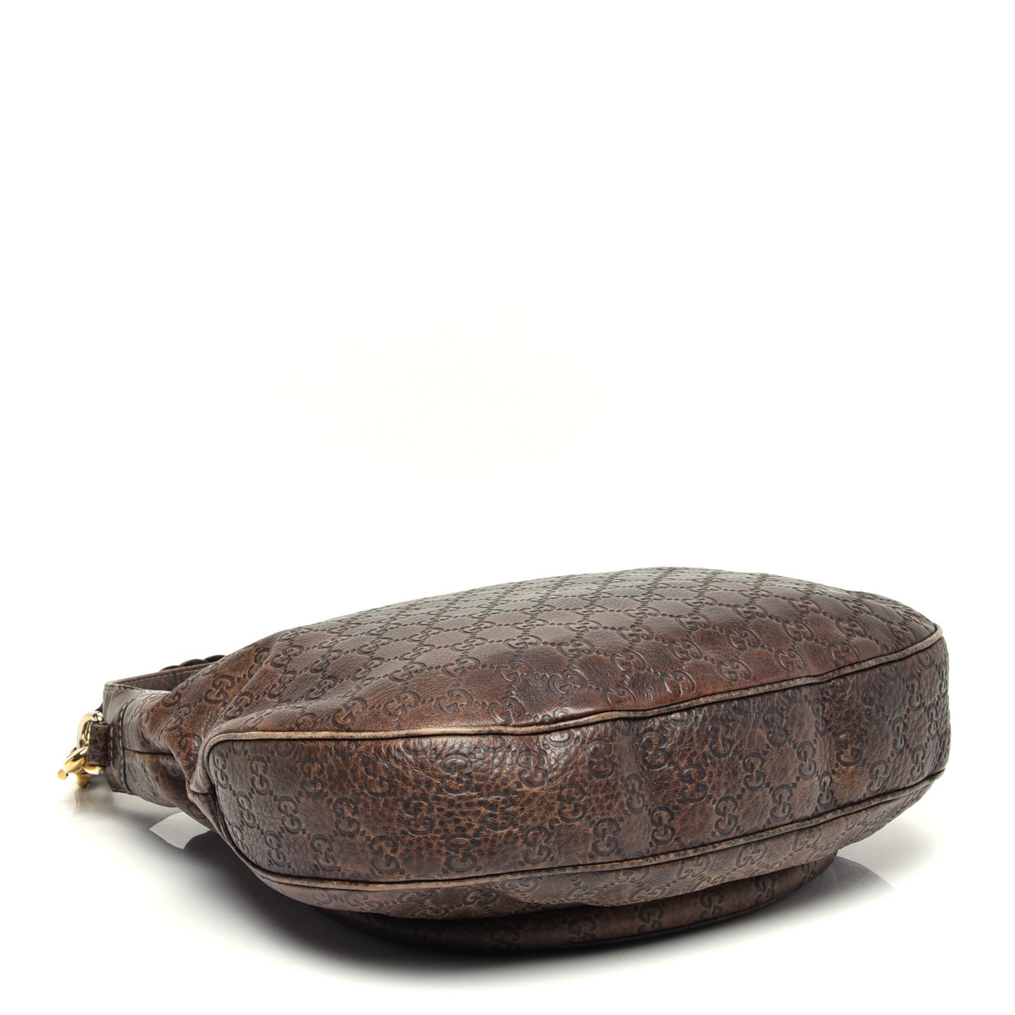 Guccissima Large New Pelham Satchel Dark Brown