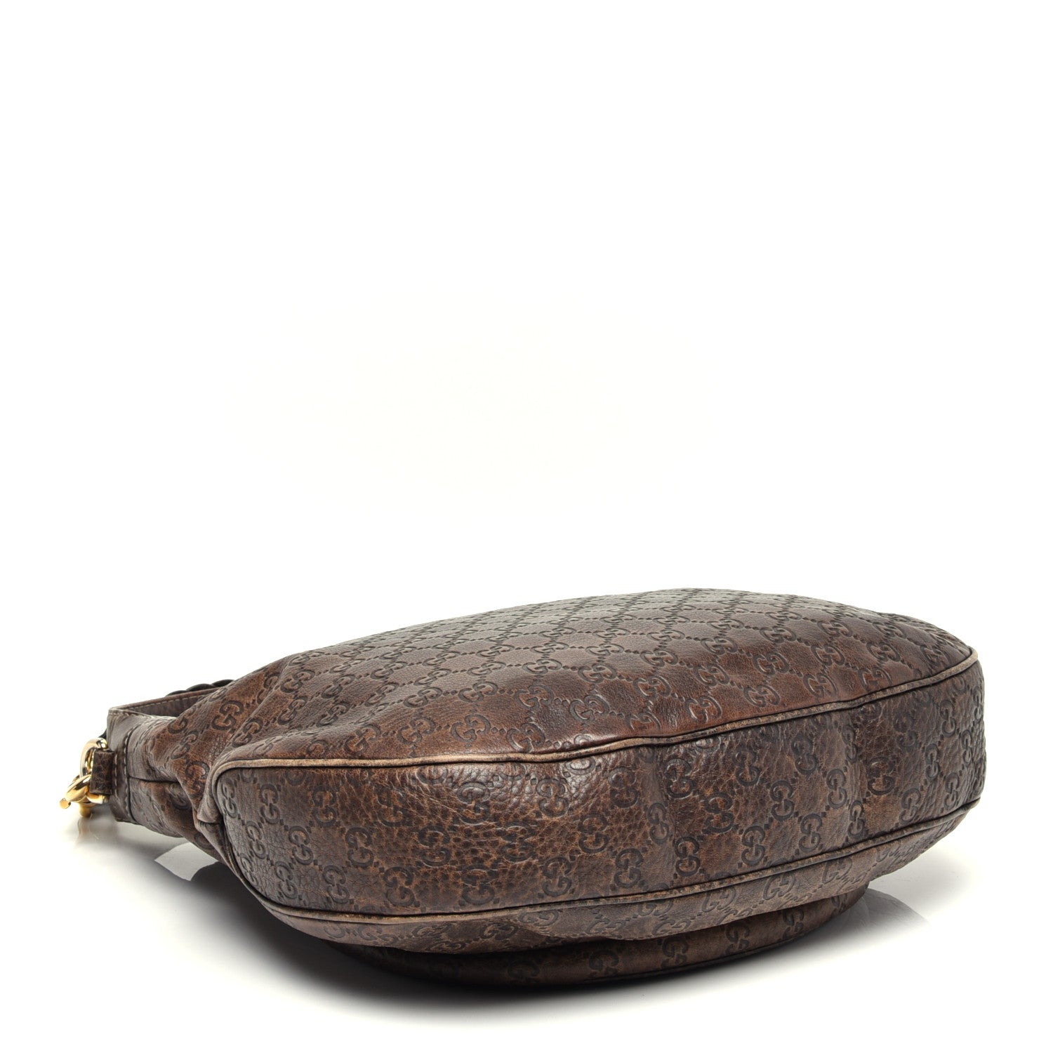 Gucci Guccissima Large New Pelham Satchel Dark Brown 5 of 10
