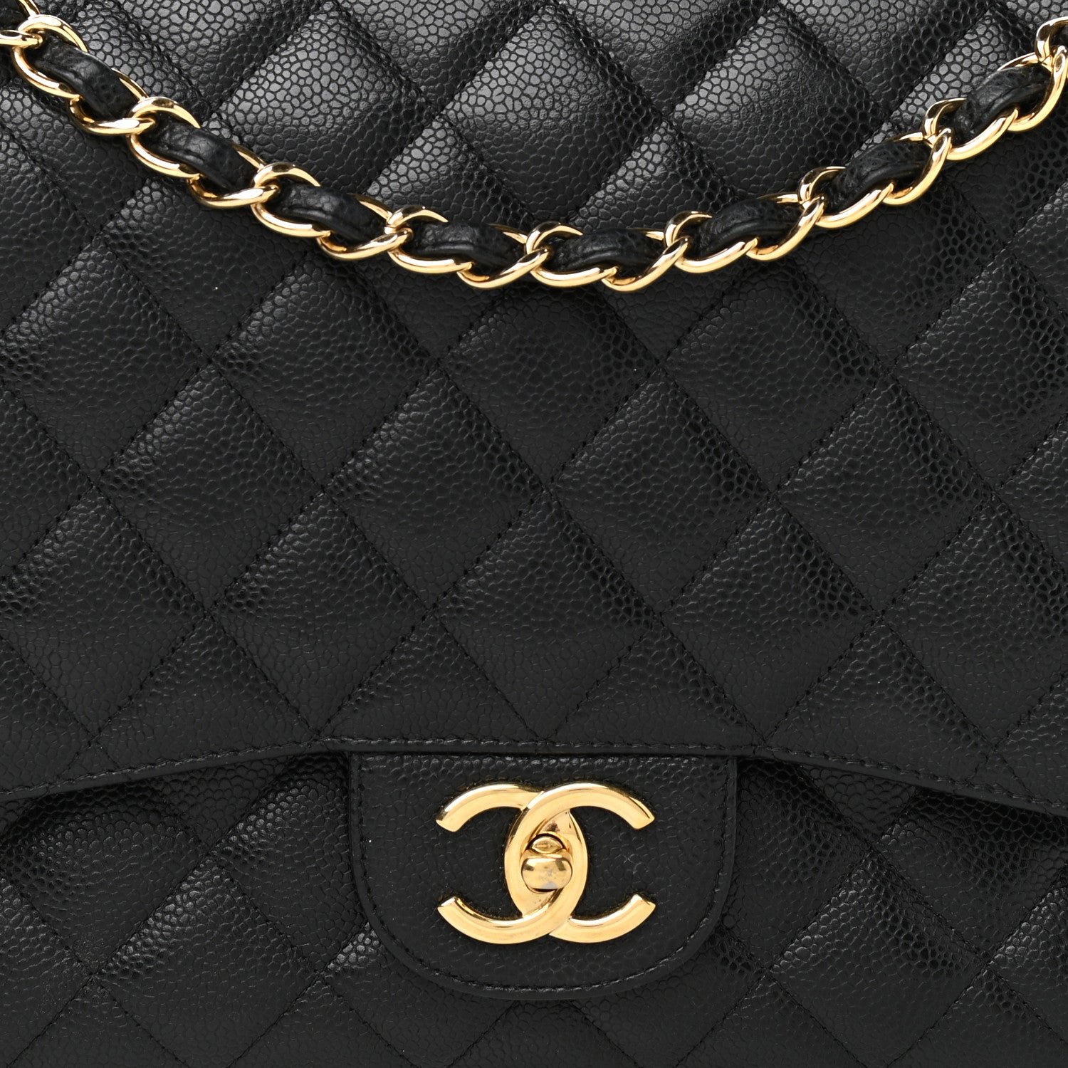 Chanel Caviar Quilted Maxi Double Flap Black 10 of 12