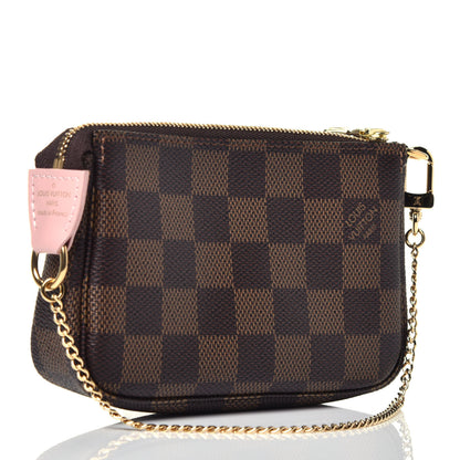 Louis Vuitton Damier Ebene 2020 Christmas Animation Big Wheel Mini Pochette Accessories Rose Ballerine 2 of 9