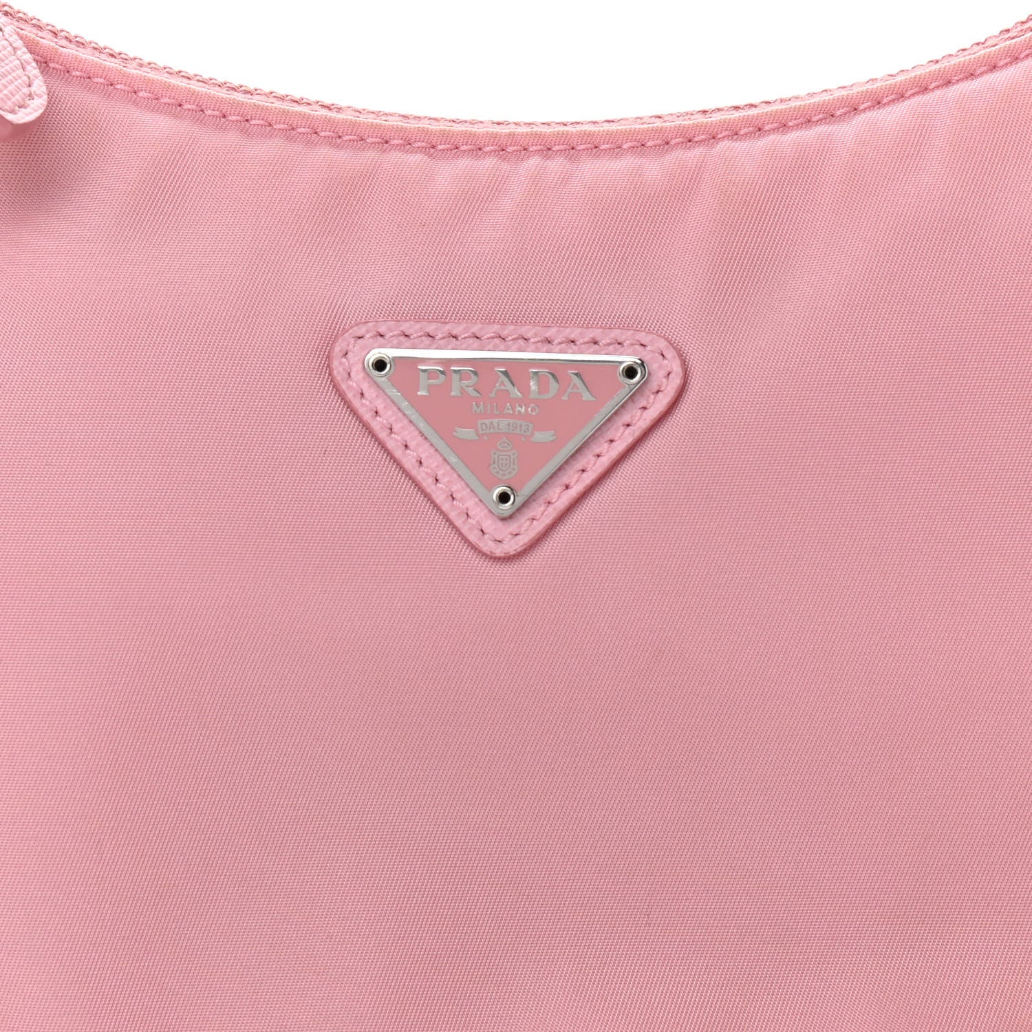 Prada Tessuto Nylon Saffiano Mini Re-Edition 2000 Bag Rosa 7 of 9