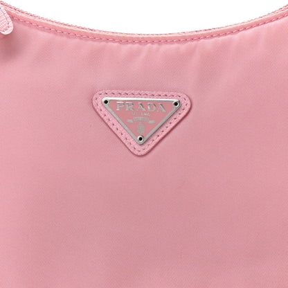 Prada Tessuto Nylon Saffiano Mini Re-Edition 2000 Bag Rosa 7 of 9