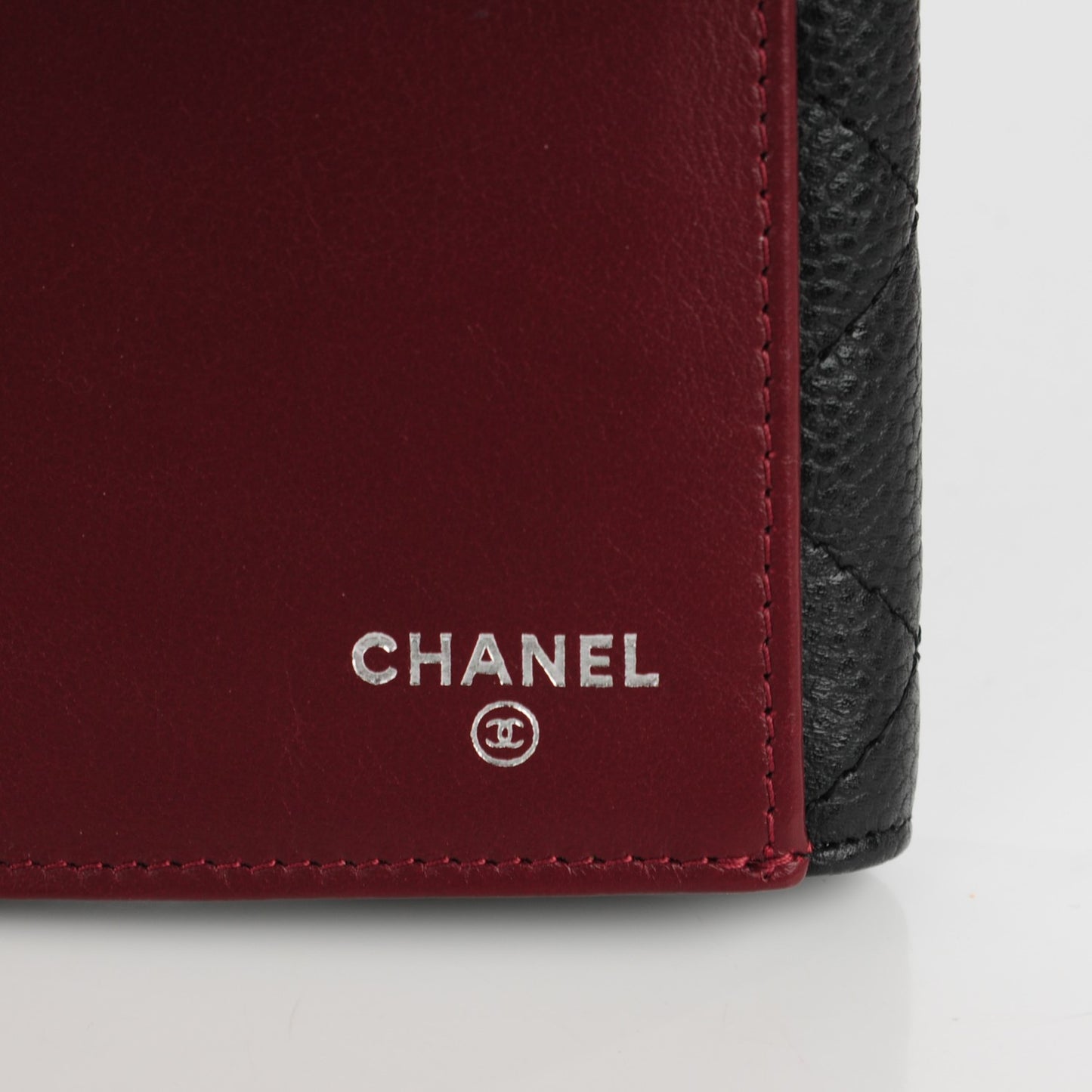 Caviar Quilted Long Flap Wallet Black