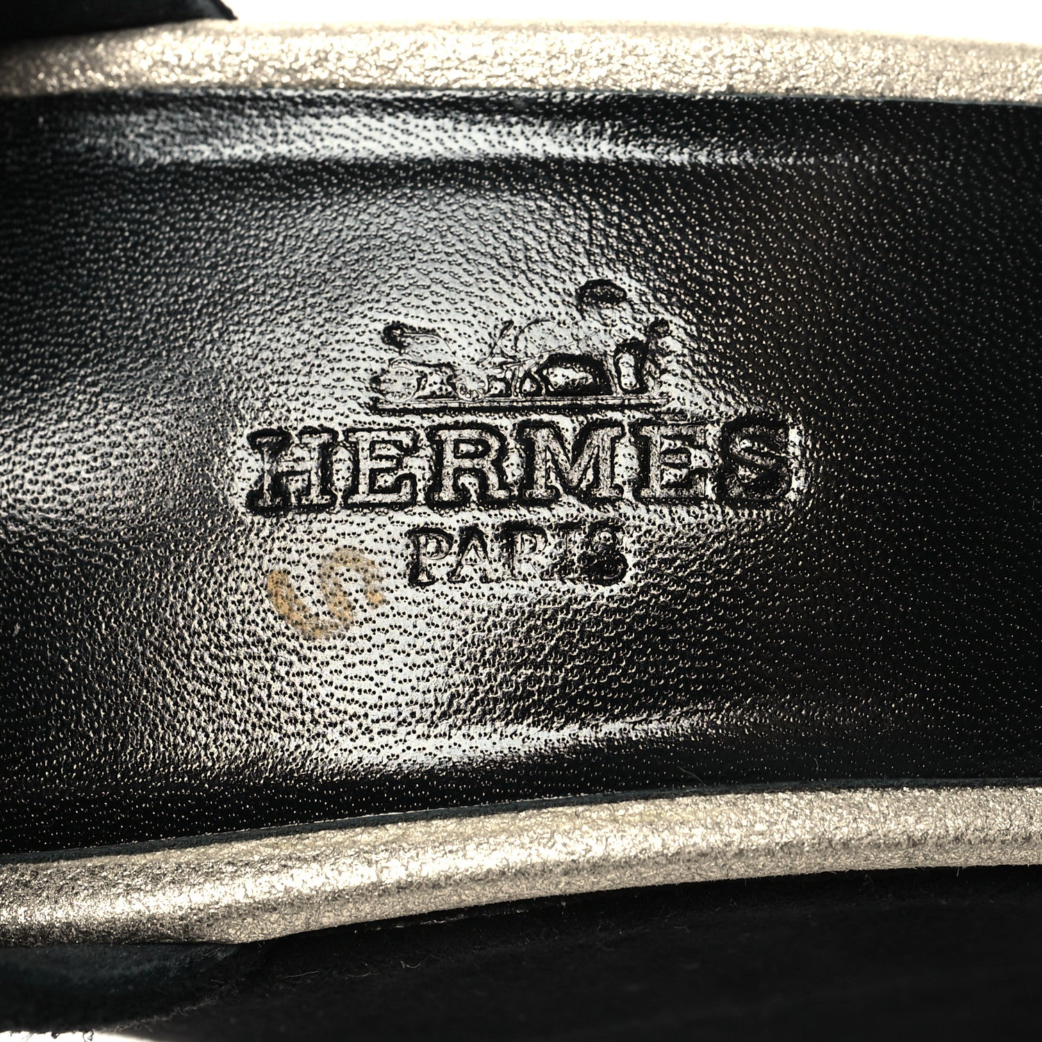 Hermes Suede Goatskin Tournis Wedge Sandals 37 Black 8 of 8