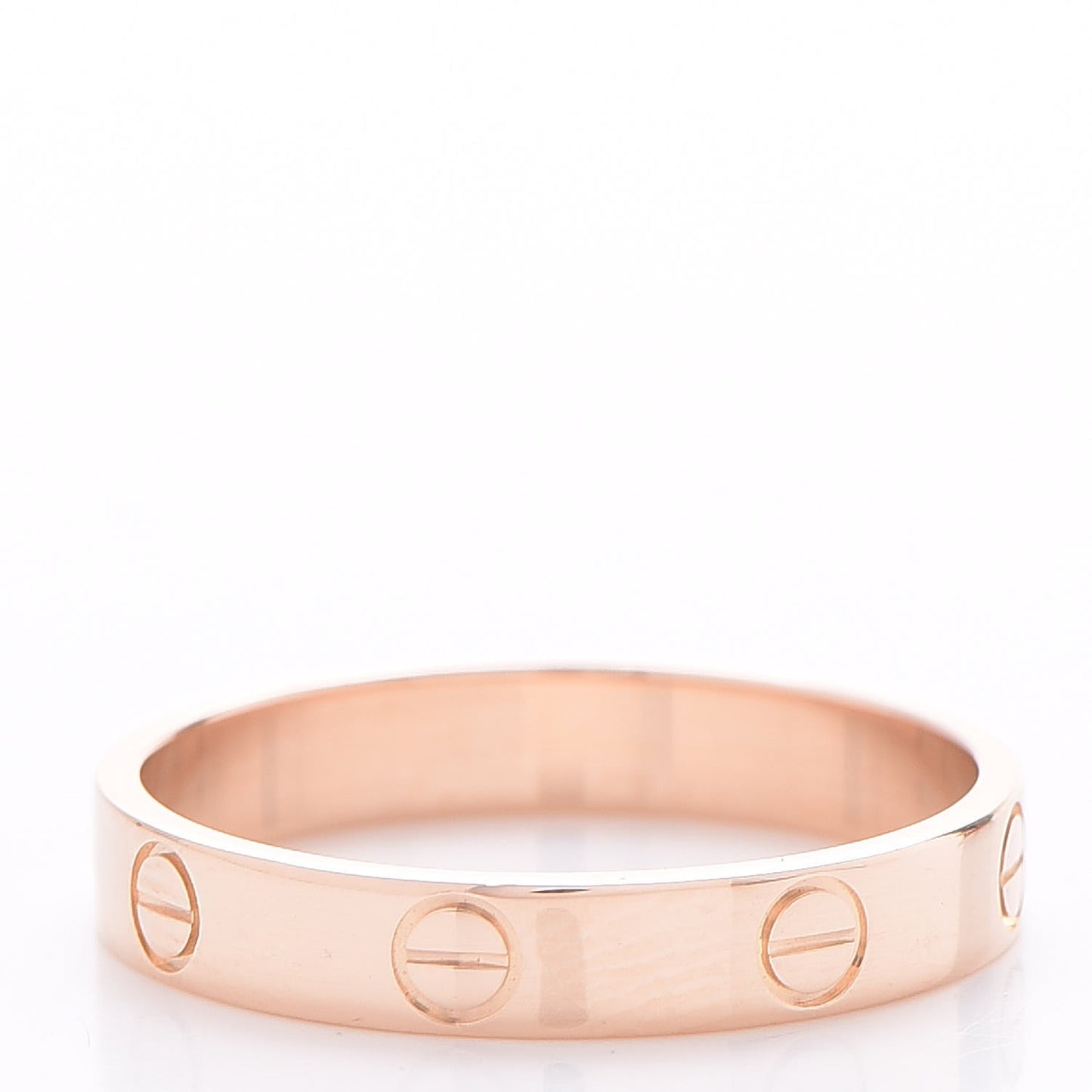 18K Pink Gold 3.5mm LOVE Wedding Band Ring 58 8.5