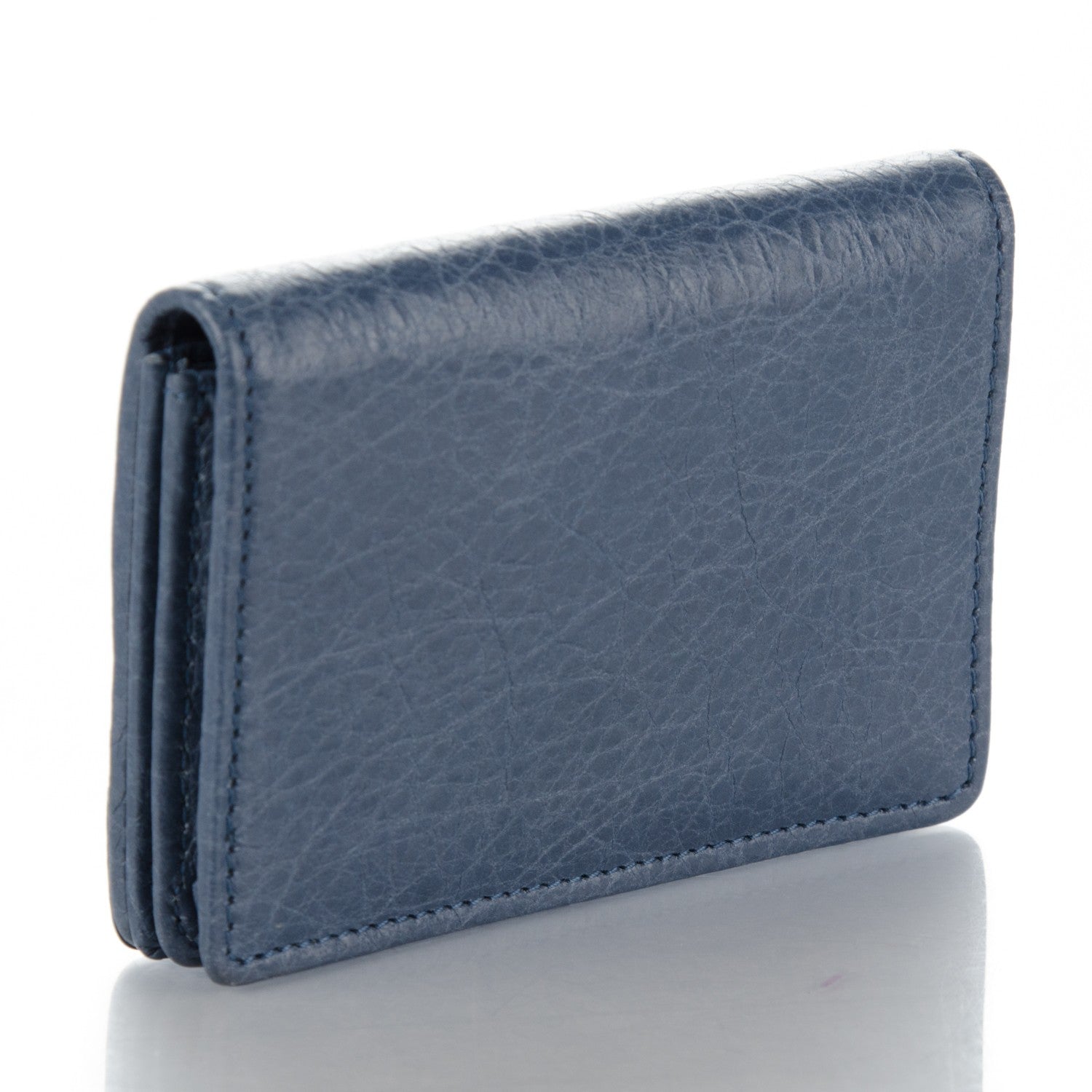 Balenciaga Agneau Classic Hardware Card Case Bleu Persan 3 of 8