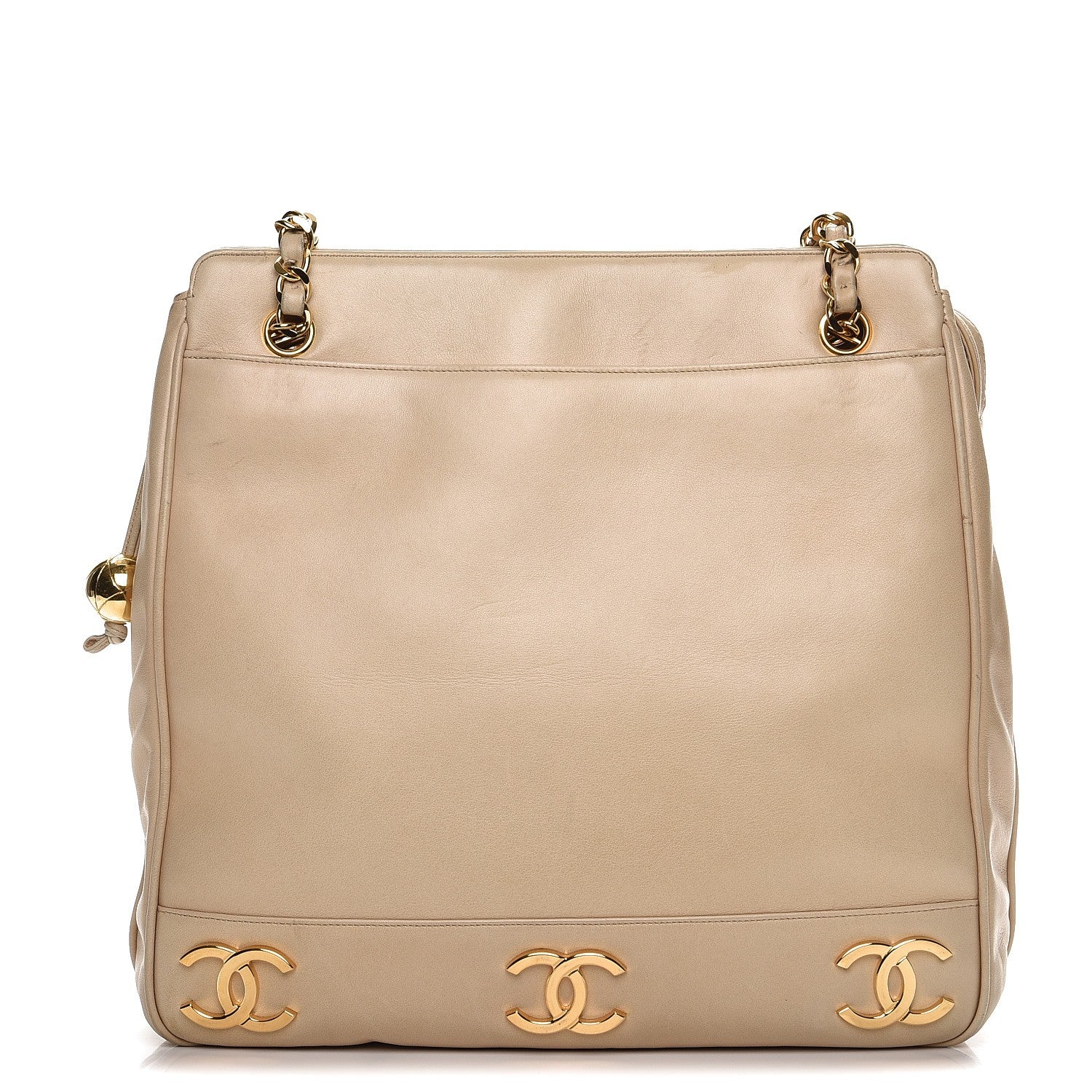 Chanel Lambskin CC Shoulder Bag Beige 1 of 19