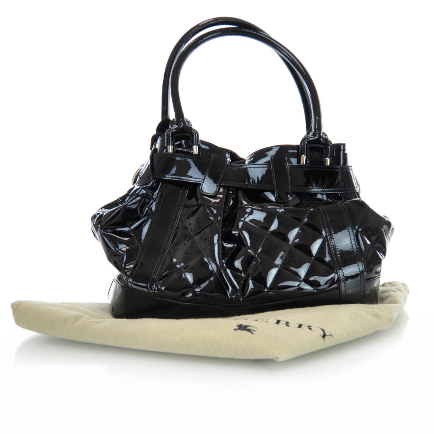 Patent Quilted Beaton Black