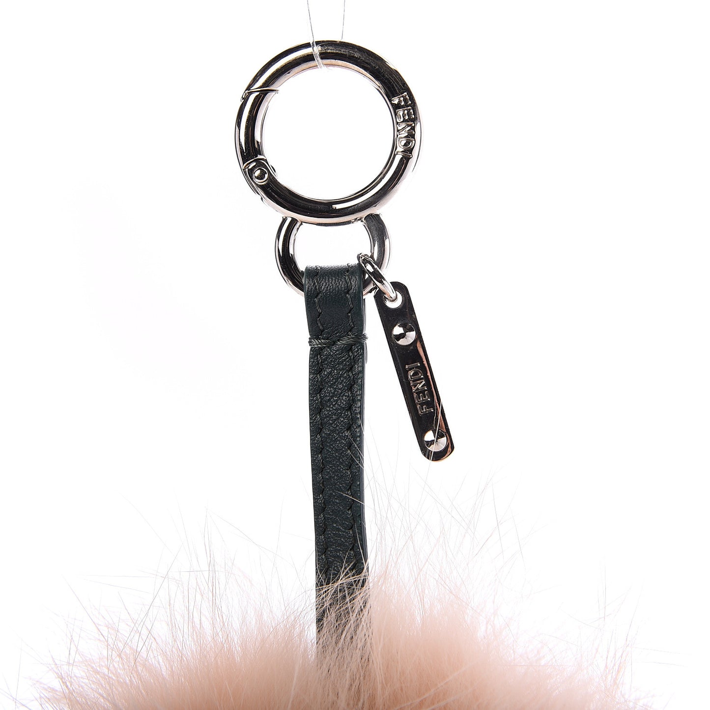Fox Fur Calfskin Hypnoteyes Coin Purse Bag Charm Palmspring English Green