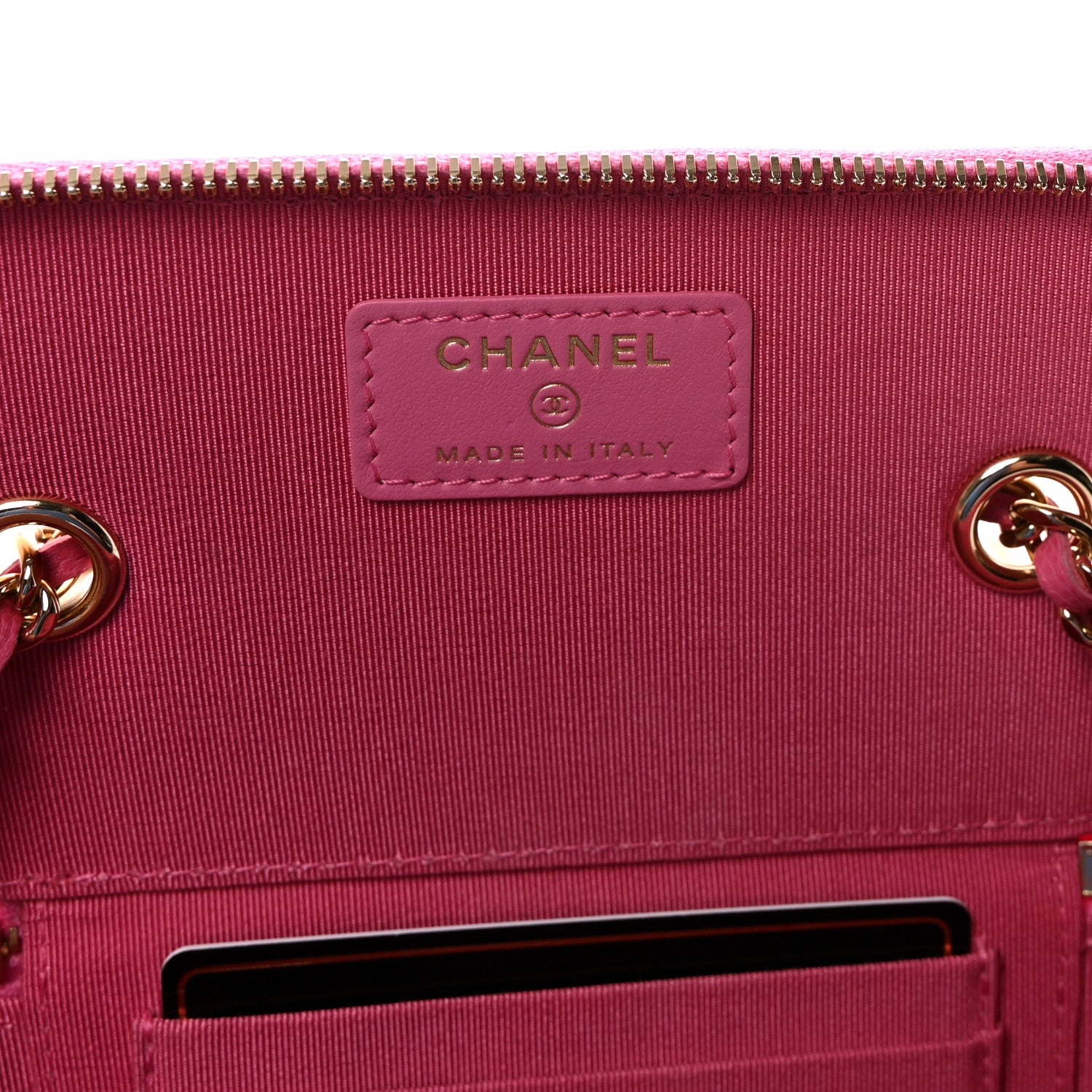 Chanel Caviar Quilted Small Vanity Case With Chain Pink 6 of 10