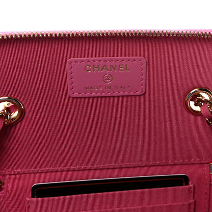 Chanel Caviar Quilted Small Vanity Case With Chain Pink 6 of 10