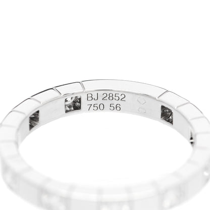 Cartier 18K White Gold Diamond Lanieres Half Eternity Band Ring 56 7.75 3 of 3